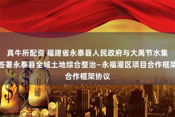 真牛所配资 福建省永泰县人民政府与大禹节水集团等签署永泰县全域土地综合整治—永福灌区项目合作框架协议